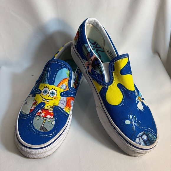 VANS Sponge Bob Square Pants Sz 6 Women 4.5 Men Aloha Bob Slip On Loafers - Picture 1 of 10